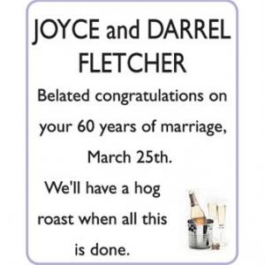 JOYCE and DARRELL FLETCHER