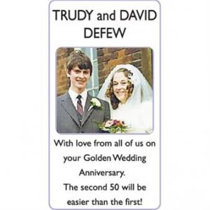 TRUDY and DAVID DEFEW