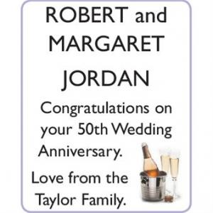 ROBERT and MARGARET JORDAN