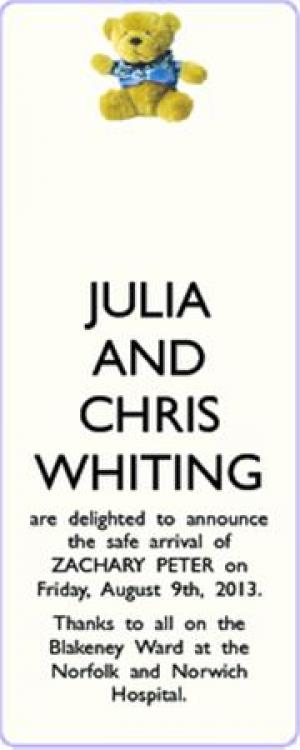 JULIA AND CHRIS WHITING