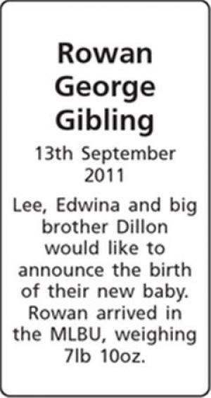 Rowan George Gibling